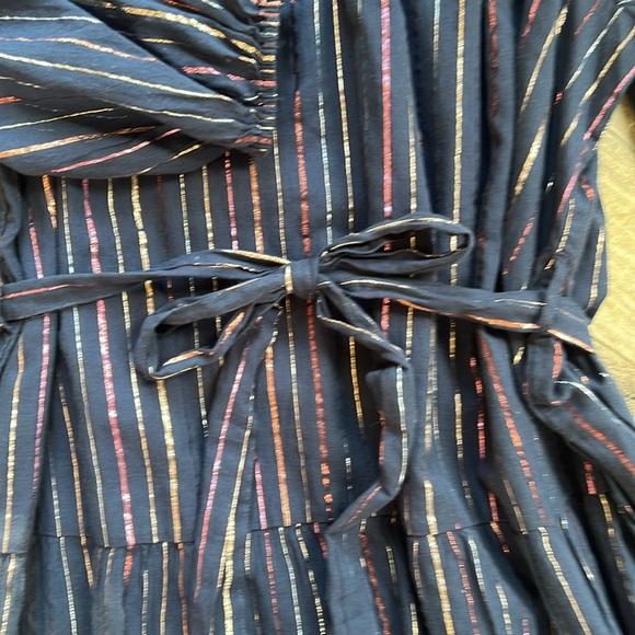 Crown & Ivy Navy Metallic Striped dress - Picture 4 of 8